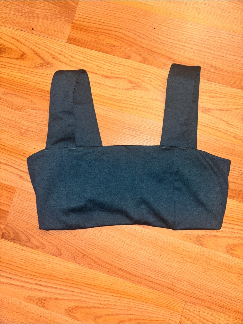 Dark green sports bra